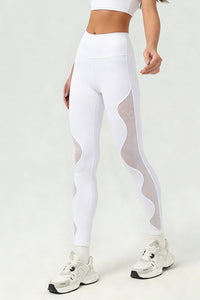 Women's Side Mesh-Paneled Breathable High-Waist Yoga Leggings