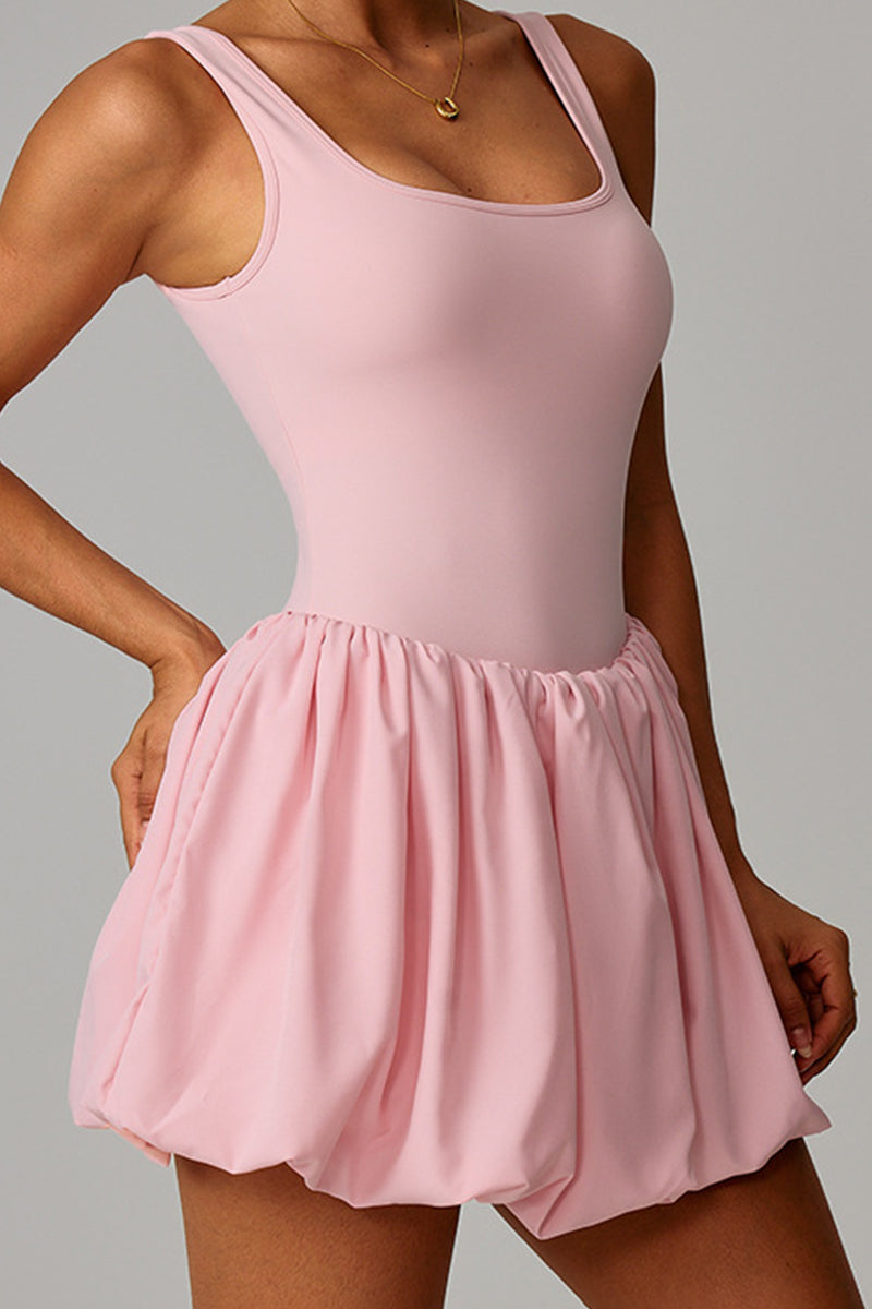 Women Built-in Shorts Pleated Tennis Dress
