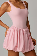 Women Built-in Shorts Pleated Tennis Dress