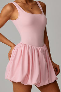 Women Built-in Shorts Pleated Tennis Dress