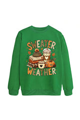Women's Fall Christmas Cute Pumpkin Letter Print Pullover