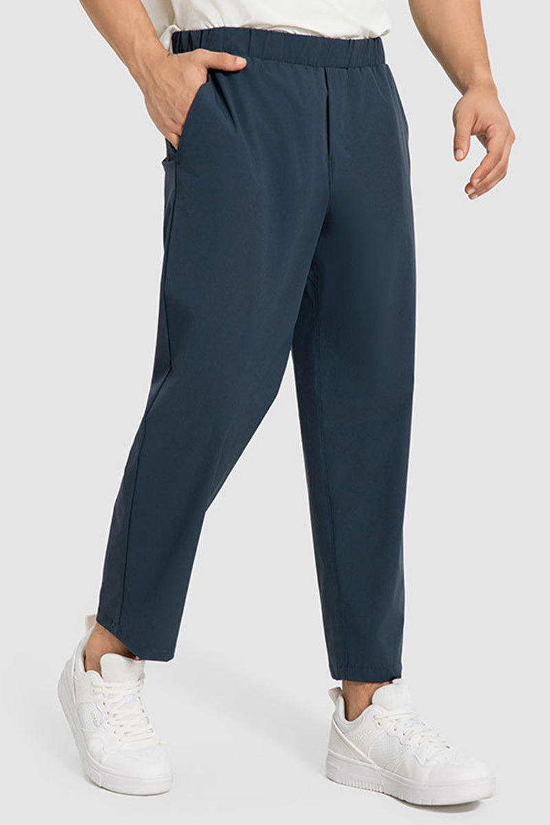 Men Lightweight Quick-Dry Straight Leg Casual Pants