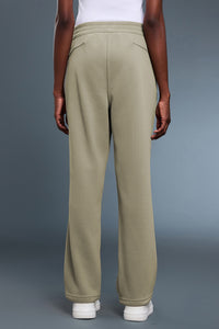Women Loose Fleece-Lined Straight-Leg Comfortable Casual Workout Pants