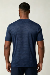 Men's Summer Camo Jacquard Quick-Drying Gym T-shirt