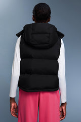 Women Short Down Vest Hooded Windproof Winter Outerwear