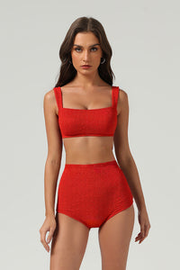 Women's Mint Textured Triangle Cup Bikini Set