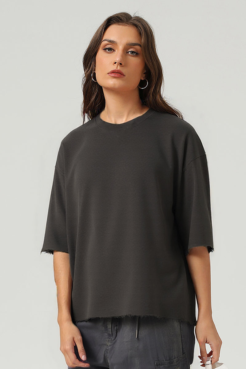 Unisex Boxy Loose Ring Spun Tee