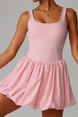 Women Built-in Shorts Pleated Tennis Dress
