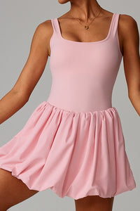 Women Built-in Shorts Pleated Tennis Dress