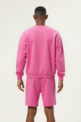 Men's Athletic Set:Round-neck Pullover And Shorts