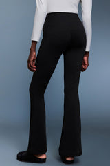 Women High-Waisted Flared Fleece-Lined Sculpting Yoga Leggings