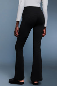 Women High-Waisted Flared Fleece-Lined Sculpting Yoga Leggings