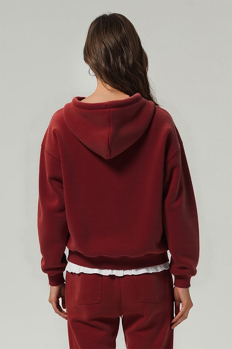 Unisex Wax-Dye Washed Fleece Hoodie