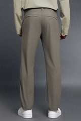 Men Comfortable Loose Straight Leg Business Casual Dress Pants