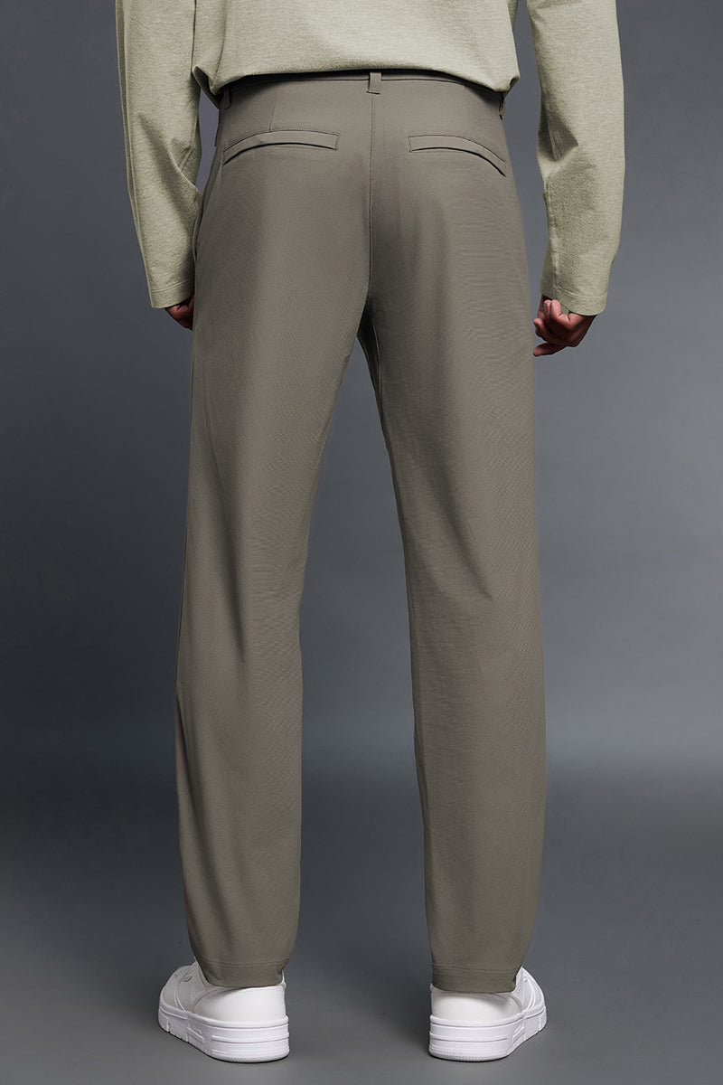 Men Comfortable Loose Straight Leg Business Casual Dress Pants