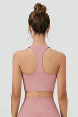 Women's DeepV-Neck Halter Racerback Sports Bra