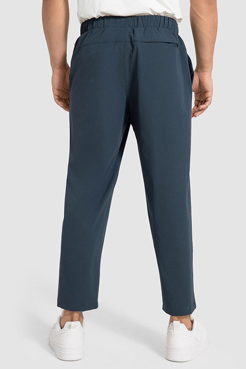 Men Lightweight Quick-Dry Straight Leg Casual Pants