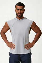 Men's Summer Quick-Dry Cool Sleeveless Hooded Tank Top