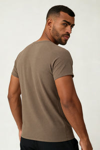 Men's Summer Round Neck Cooling Solid Sports T-shirt