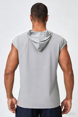 Men's Summer Quick-Dry Cool Sleeveless Hooded Tank Top