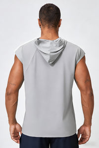 Men's Summer Quick-Dry Cool Sleeveless Hooded Tank Top