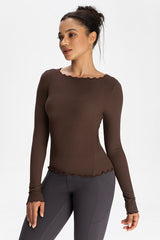 Women Wave-Edge Modal Yoga Long Sleeves