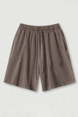 Loose Washed Athletic Shorts - Unisex Casual Sports Shorts