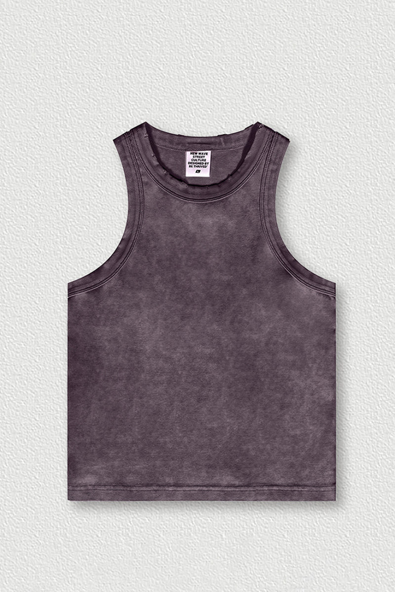 Vintage Distressed Slim-Fit Tank Top