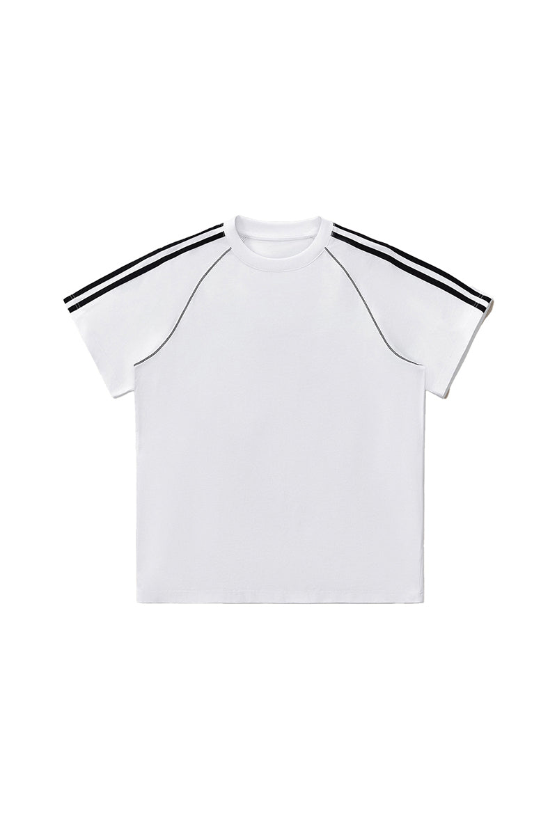 Men's Cotton Athletic Color-block Patchwork T-shirt