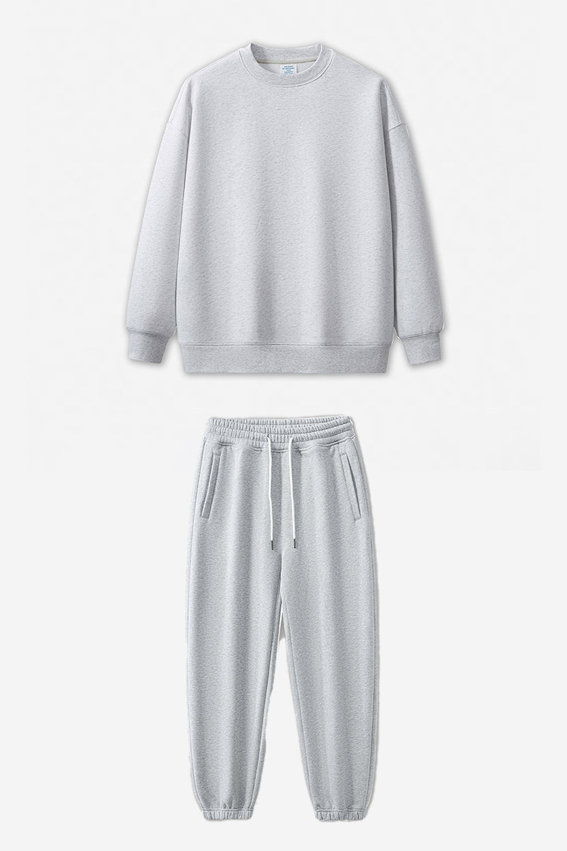 Unisex Warm Solid Color Sweatshirt And Pants