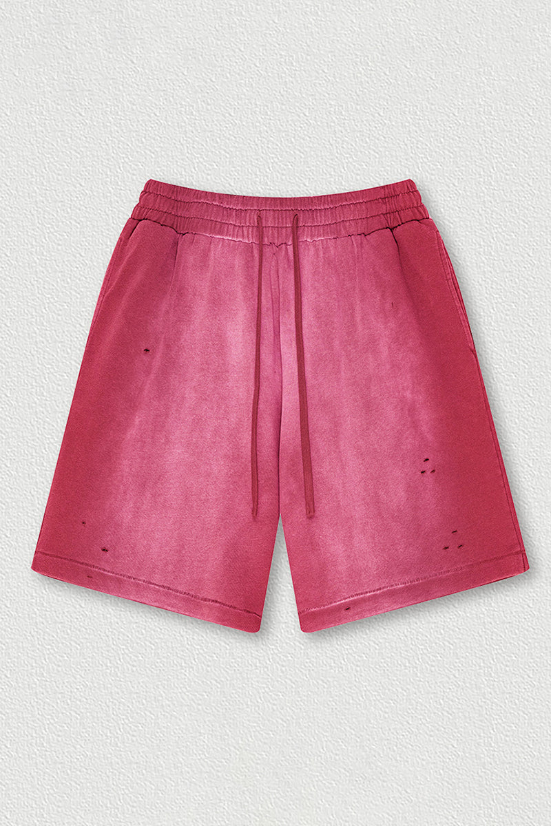 Distressed Athletic Shorts - Unisex Loose Fit Ripped Casual Shorts