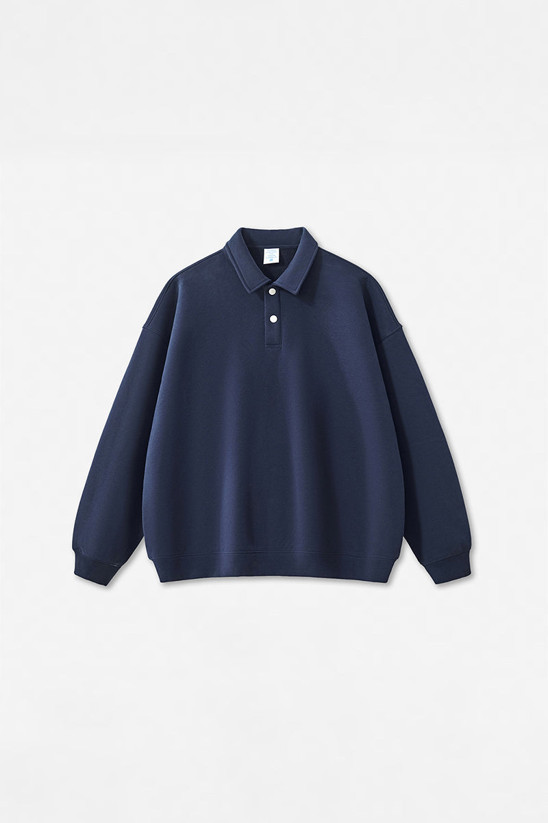 Unisex Clean Fit Long Sleeve Polo Shirt