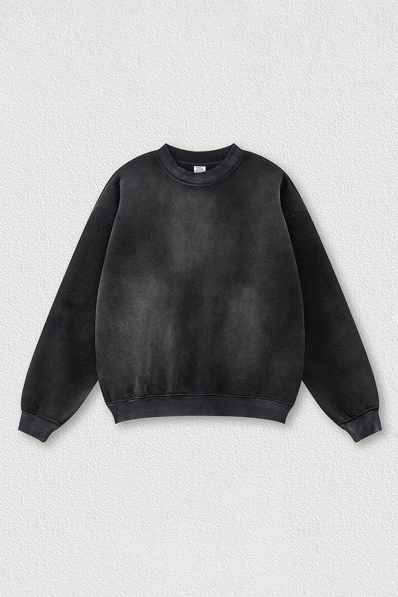 Gradient fleece loose-fitting crewneck sweatshirt