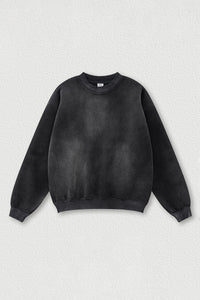 Gradient fleece loose-fitting crewneck sweatshirt