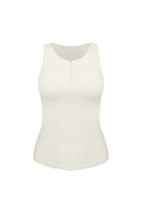 Women's Minimalist Front-Zip Sleeveless Sports Tank Top