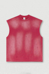 Vintage Distressed Sleeveless Sports Tank Top