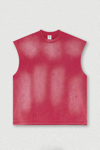 Vintage Distressed Sleeveless Sports Tank Top