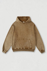 Distressed batik couple's loose sweatshirt