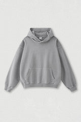 Washed loose hooded knitted plus-size sweatshirt