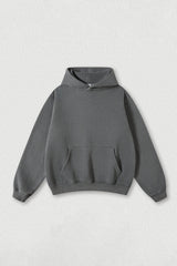 Heavyweight fleece hooded washed sweatshirt