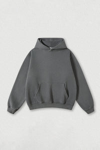 Heavyweight fleece hooded washed sweatshirt