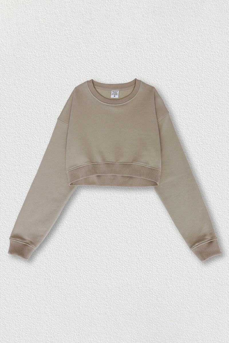 Women's crop top cropped crewneck sweatshirt