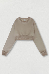 Women's crop top cropped crewneck sweatshirt