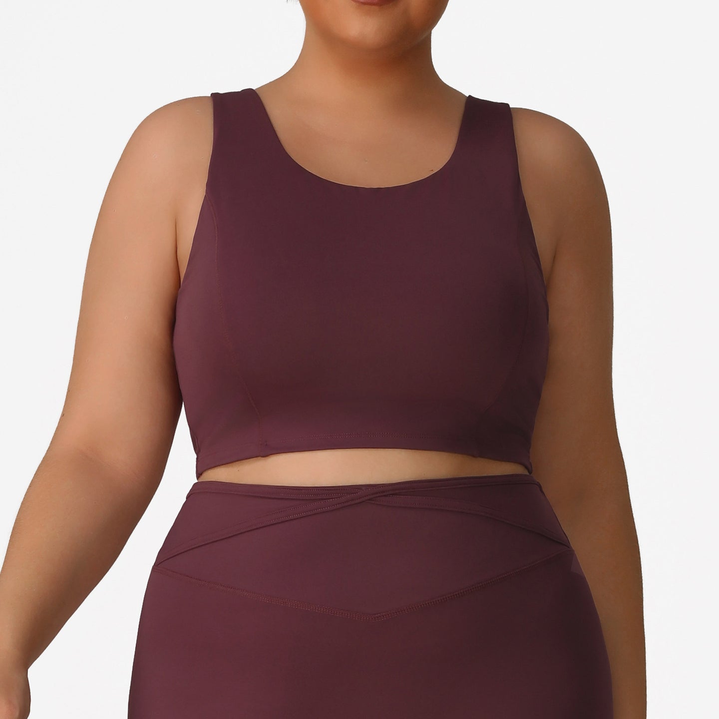 Plus size with chest pad high stretch nude bra sports yoga vest