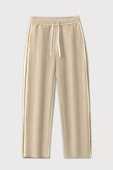 Unisex Wide-Leg Stripe Patchwork Pants