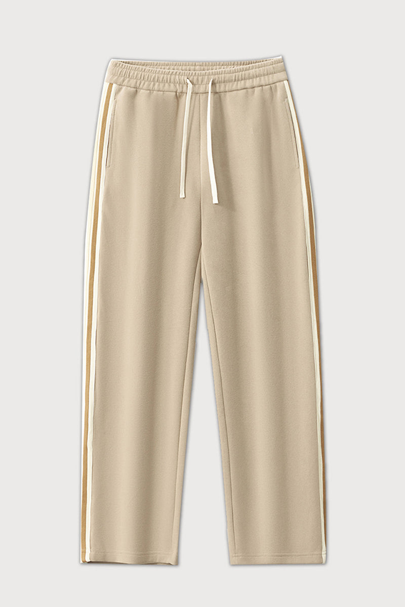 Unisex Wide-Leg Stripe Patchwork Pants