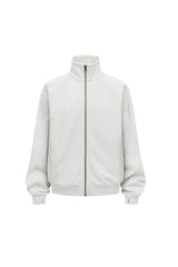 Men/Women Loop-Knit Stand Collar Zip-Up Hoodie