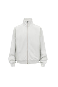 Men/Women Loop-Knit Stand Collar Zip-Up Hoodie