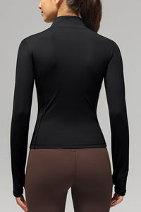 Women Stand-Collar Slim-Fit Quick-Dry Yoga Jacket