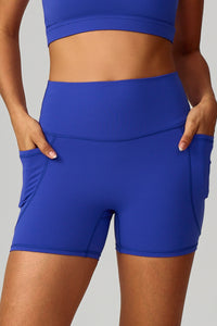 Women High-Waist Quick-Dry Pocket Yoga Shorts